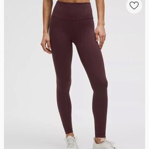 Women's Burgundy Lululemon Leggings
